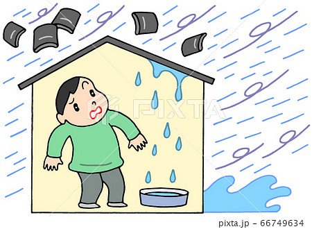 雨漏りのイラスト素材