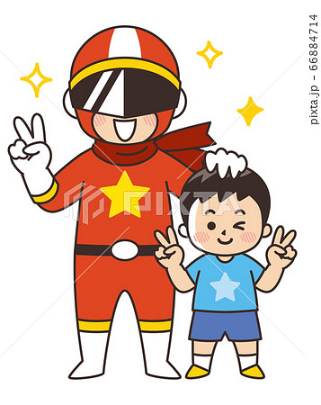 正義の味方の写真素材