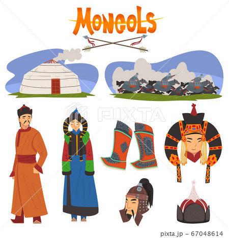 モンゴル人の 女性 女の人 内モンゴルのイラスト素材 Pixta