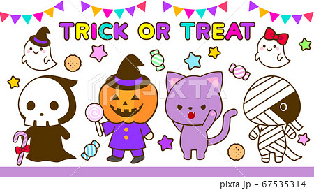 お化け キャラ キャラクター ベクターのイラスト素材