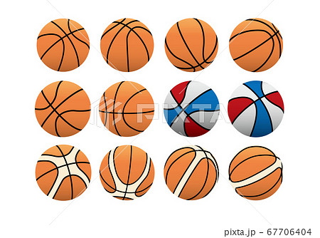 バスケ バスケットボール アイコン シンプルのイラスト素材