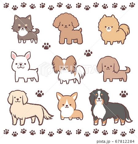 犬 可愛い犬 のイラスト素材集 ピクスタ