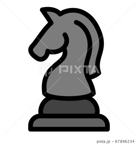 チェス ナイト ロゴ 人影の写真素材