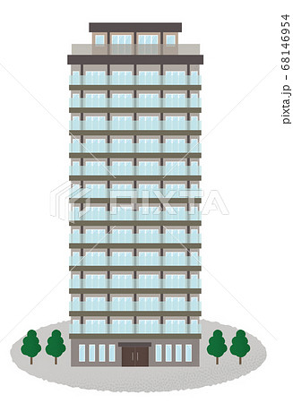 集合住宅のイラスト素材 集合住宅のイラスト素材