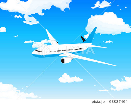 飛行機 空 かっこいいのイラスト素材 Pixta