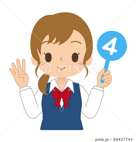 手 数字 指 ジェスチャーのイラスト素材