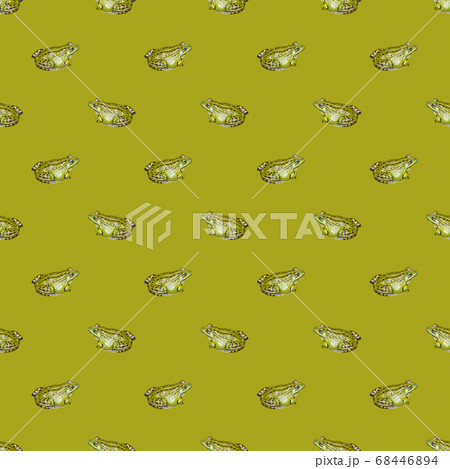 シームレス カエル パターン 壁紙の写真素材 Pixta
