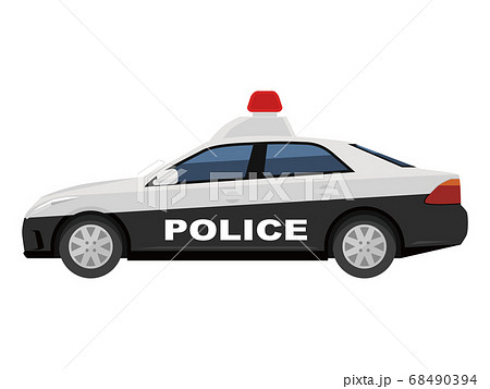 警察車両の写真素材