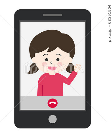 ビデオ通話のイラスト素材 ビデオ通話のイラスト素材