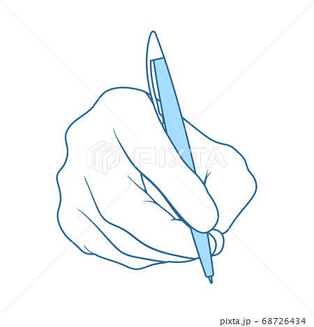 鉛筆を持つ手のイラスト素材