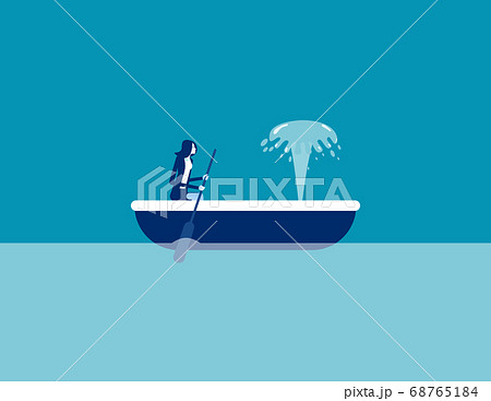 溺れる 沈むのイラスト素材