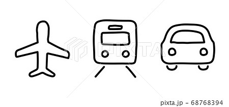 アイコン かわいい シンプル 飛行機のイラスト素材