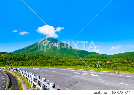 知床峠展望台 ウトロの写真素材