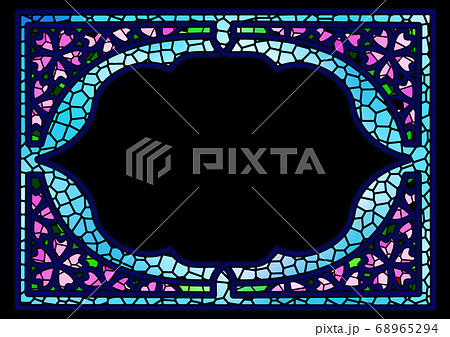 ステンドグラス風のイラスト素材