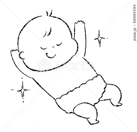 生後6ヶ月のイラスト素材