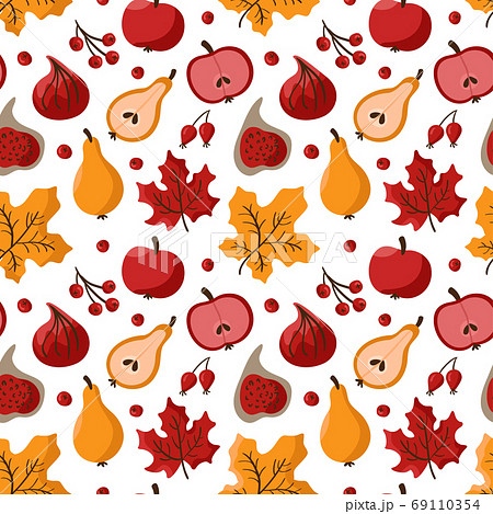 赤りんご りんご 模様 壁紙のイラスト素材