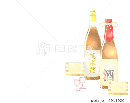 一升瓶のイラスト素材