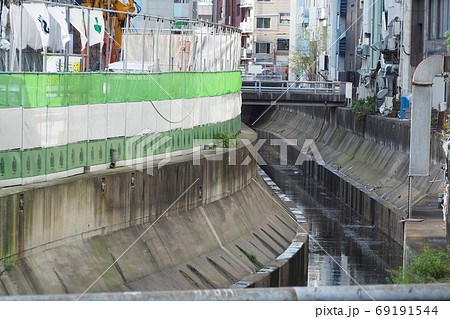 渋谷川暗渠の写真素材