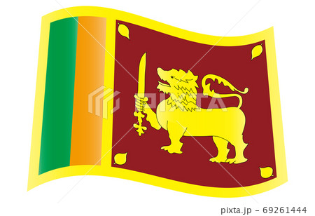 スリランカの国旗のイラスト素材