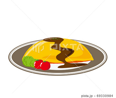 チキンライスのイラスト素材