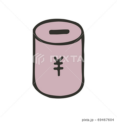 義援金 小銭 募金箱のイラスト素材