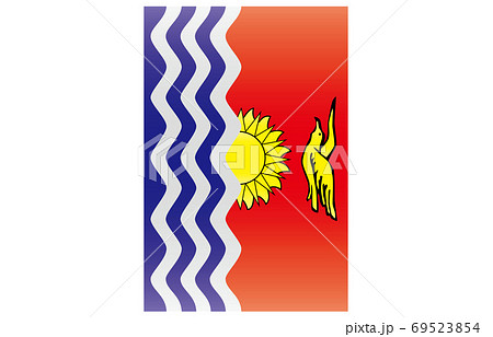 キリバスの国旗のイラスト素材