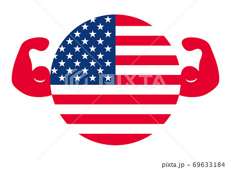 アメリカ国旗のイラスト素材集 ピクスタ