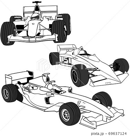 F1レース イラストのイラスト素材