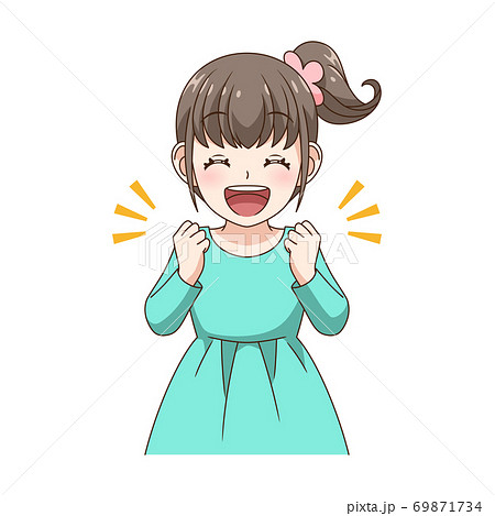 小さい女の子のイラスト素材
