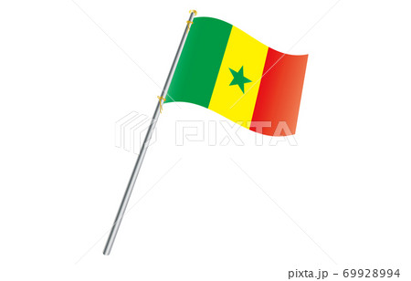 セネガル国旗のイラスト素材