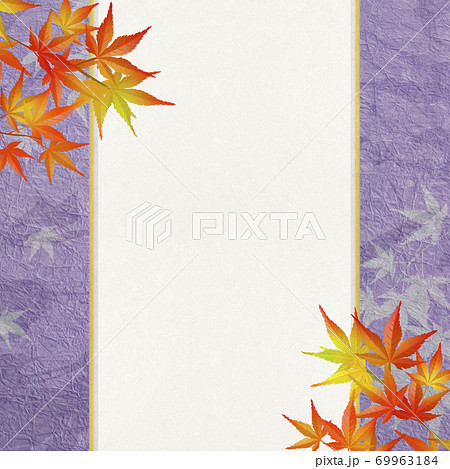 秋を感じる和風背景素材のイラスト素材