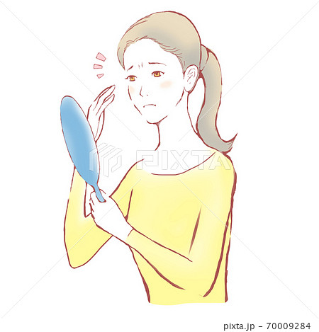 眉間にシワのイラスト素材