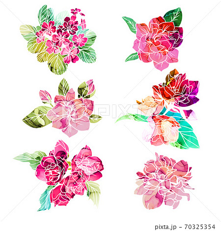 くちなしのイラスト素材