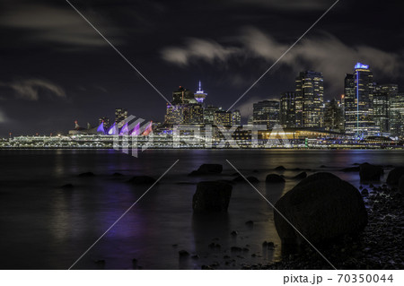 特大サイズ！CanadaカナダVancouverバンクーバー風景画♡アート美術品