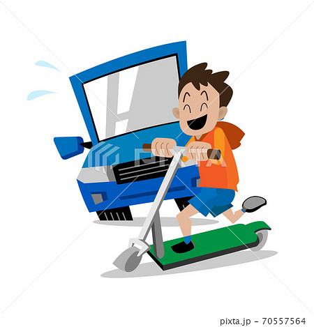 飛び出しのイラスト素材