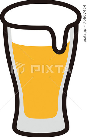 グラスビールのイラスト素材