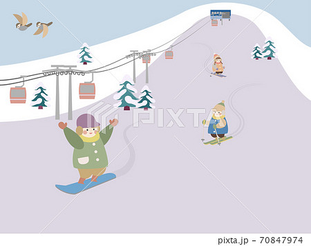 スキー場のイラスト素材集 ピクスタ