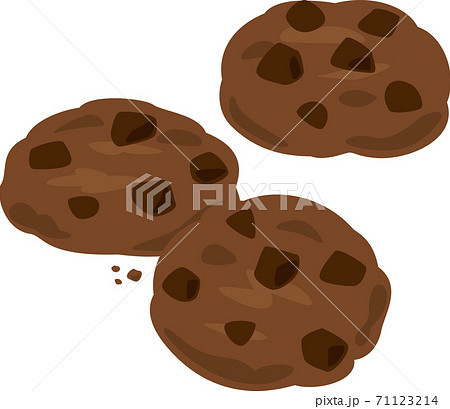 チョコチップクッキーのイラスト素材