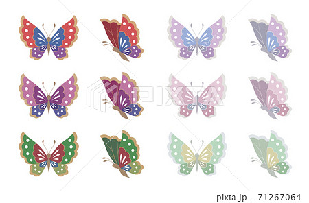チョウ ちょう かわいい 蝶のイラスト素材