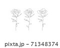 一筆書きの薔薇 イラストのイラスト素材