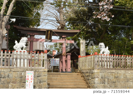 麻賀多神社 寺社仏閣 鳥居 パワースポットの写真素材