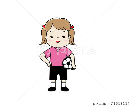 女子サッカーのイラスト素材集 ピクスタ