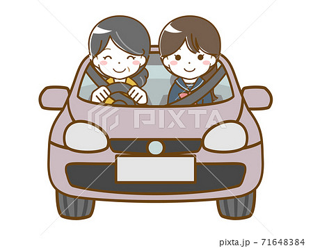 ドライブ 運転 イラスト 彼女のイラスト素材