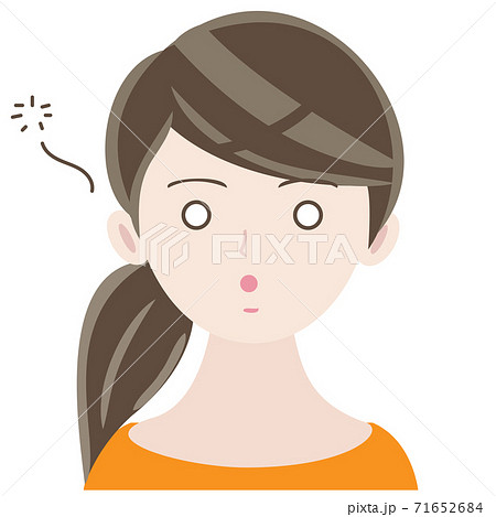 呆れた 顔の写真素材