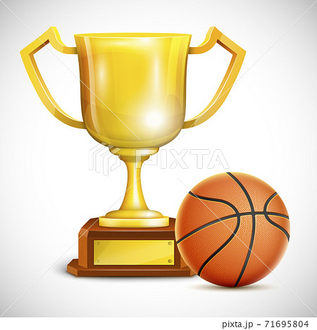 バスケ バスケットボール トロフィー トロフィのイラスト素材