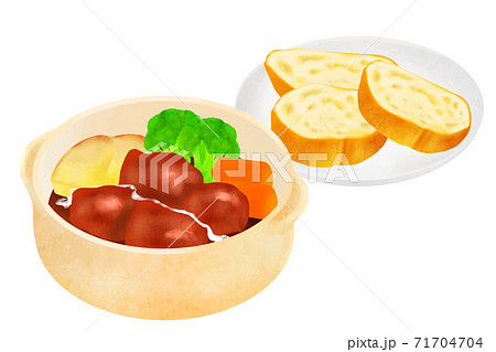 ビーフシチューのイラスト素材