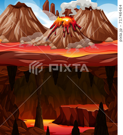火山のイラスト素材集 ピクスタ