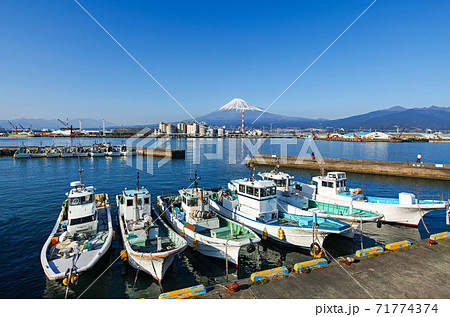 田子漁港の写真素材