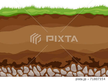 土の下のイラスト素材