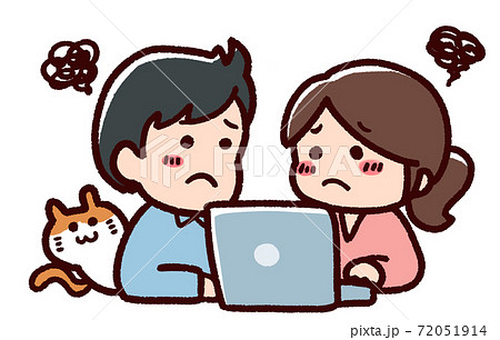 動物 カップル 夫婦 イラスト かわいいのイラスト素材